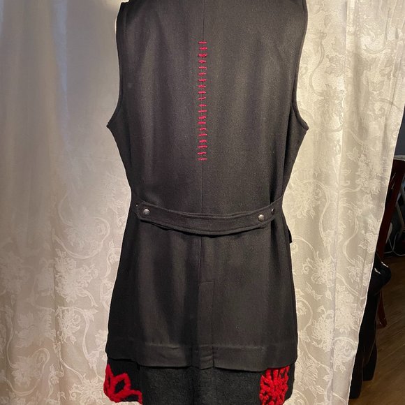 BOO RADLEY GORGEOUS LONG BLK VEST (SZ SMALL) (BNWT) - Picture 6 of 13